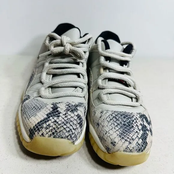 Nike Air Jordan 11 Retro Low GS Light Bone Snakeskin Grey CD6847-002 Size 5.5Y