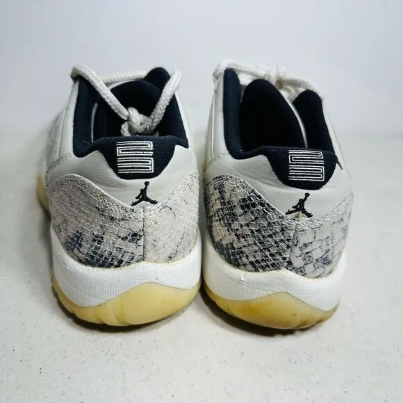 Nike Air Jordan 11 Retro Low GS Light Bone Snakeskin Grey CD6847-002 Size 5.5Y
