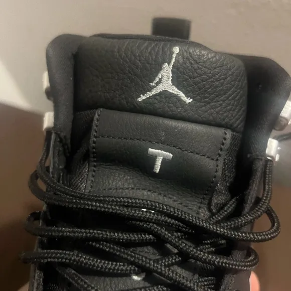 Nike Black and White Sneakers High-Top Retro 12 Baron Air Jordan Nike