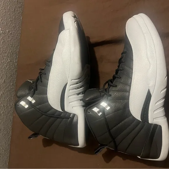 Nike Black and White Sneakers High-Top Retro 12 Baron Air Jordan Nike