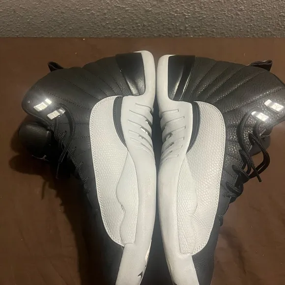 Nike Black and White Sneakers High-Top Retro 12 Baron Air Jordan Nike