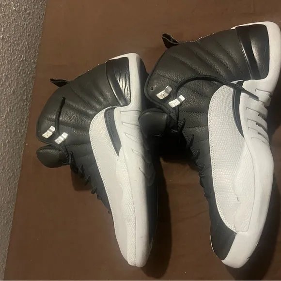 Nike Black and White Sneakers High-Top Retro 12 Baron Air Jordan Nike