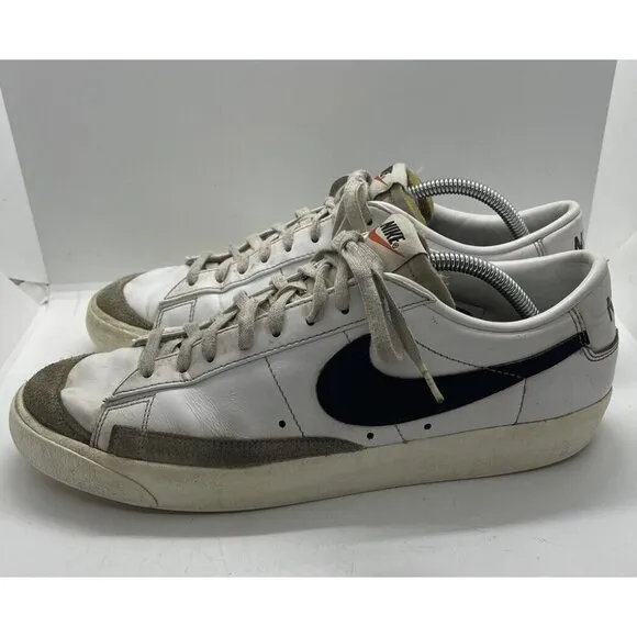 Nike Blazer Low '77 Men’s Size 11.5 Retro Shoes White Black Sneakers DA6364-101