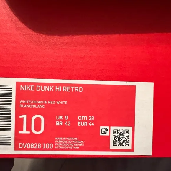 Nike Dunk Hi Picante Red Retro