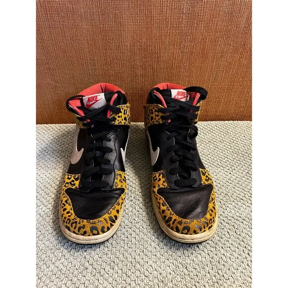 Nike Dunk High Skinny Leopard Womens Size 8 - 429984-011