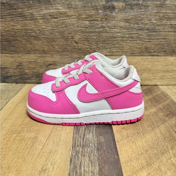 Nike Dunk Low Laser Fuchsia Sneakers Size 8C - FB9107-102