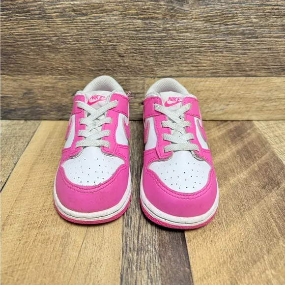 Nike Dunk Low Laser Fuchsia Sneakers Size 8C - FB9107-102