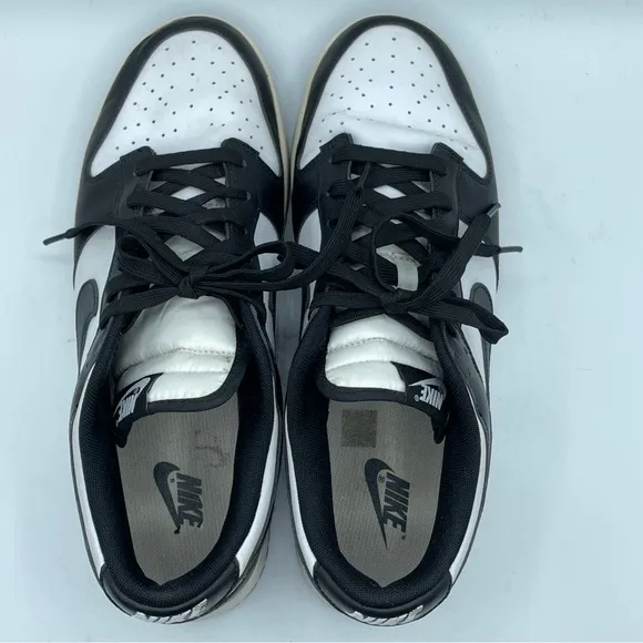 Nike Dunk Low Retro &quot;Panda&quot; Men's Size 10 White/Black Sneakers DD1391-100