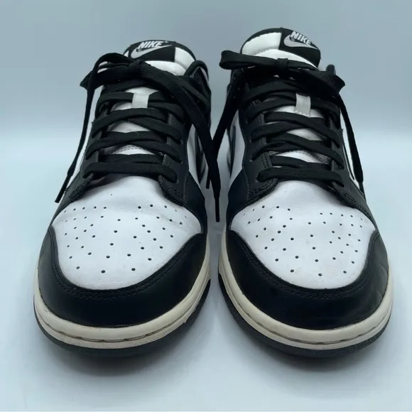 Nike Dunk Low Retro &quot;Panda&quot; Men's Size 10 White/Black Sneakers DD1391-100