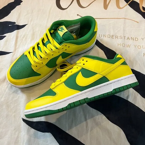 Nike Dunk Low Retro Brazil Inverted Sneakers