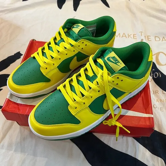 Nike Dunk Low Retro Brazil Inverted Sneakers