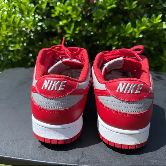 Nike Dunk Low Retro Medium Grey/Varsity Red/White Mens’s Size 14 Sneakers