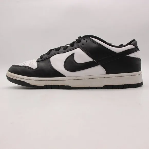 Nike Dunk Low Retro Men's Size 12 White Black Lace-Up Sneakers DD1391-100