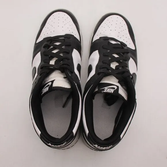 Nike Dunk Low Retro Men's Size 12 White Black Lace-Up Sneakers DD1391-100
