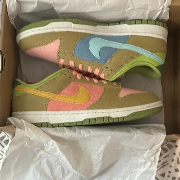 NIKE DUNK LOW RETRO SE Colorful Sneakers with Swoosh Design NEW in the box