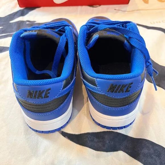 Nike Dunk Low Retro Sneakers Gs In Hyper Cobalt Black