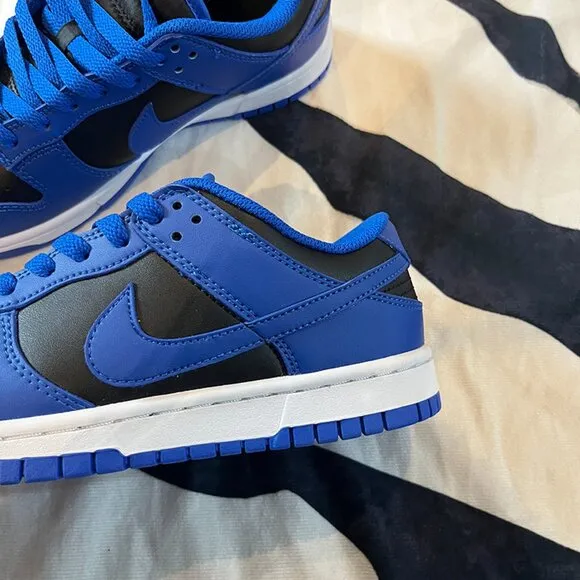 Nike Dunk Low Retro Sneakers Gs In Hyper Cobalt Black