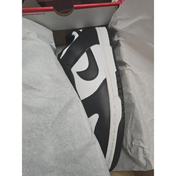 Nike Dunk Low Retro White Black Panda Kids Size 4.5Y