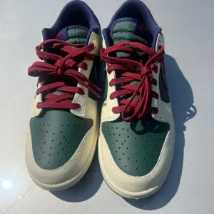 Nike Green and Cream DUNKS Low Retro