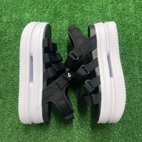 Nike Icon Classic Low Womens Casual Shoes Sandals Black DH0224-001 VNDS Size 8
