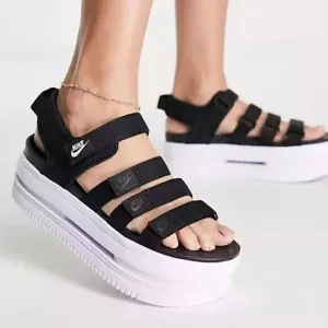 Nike Icon Classic Platform Women's Sandals in Black &amp; White Size 11