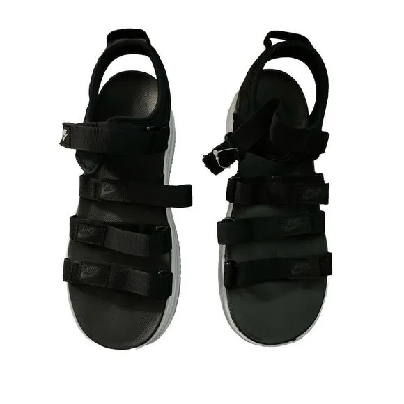 Nike Icon Classic Platform Women's Sandals in Black &amp; White Size 11