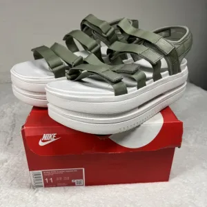 Nike Icon Classic Sandal Woman's Size 11  DH0224 301 Light Army Platform New