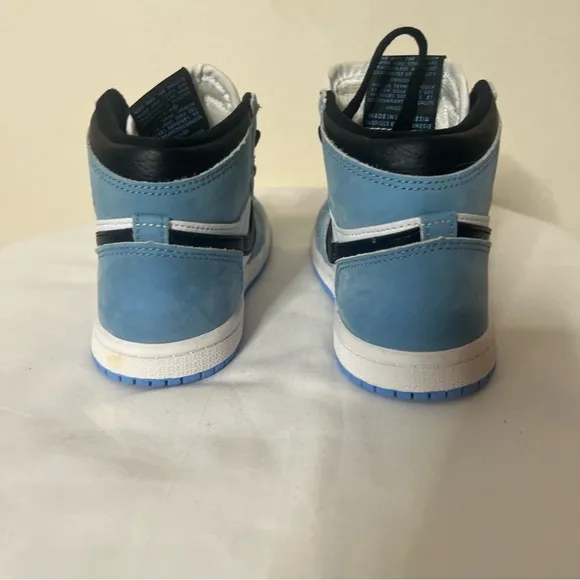 Nike Jordan 1 Retro OG High Top Leather Sneakers University Blue Kids Sz 10C