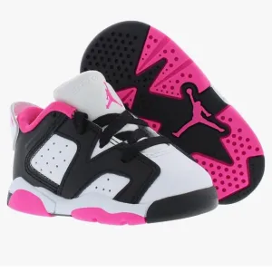 Nike Jordan 6 Retro Low Sneakers in Fierce Pink / Black / White - Toddler Sz 8