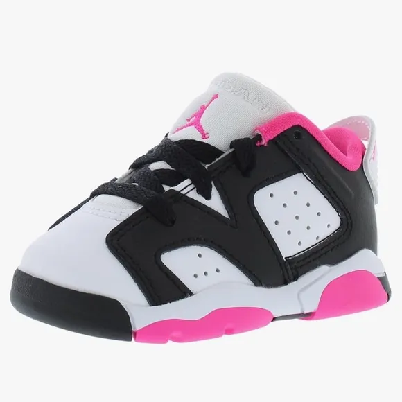 Nike Jordan 6 Retro Low Sneakers in Fierce Pink / Black / White - Toddler Sz 8