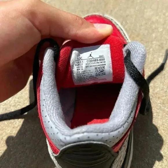 Nike Jordan Retro 3 SE Fire Red Toddler Sneakers