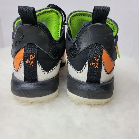Nike Jordan Why Not Zero Mens Ivory Black Orange Fashion Sneakers Size 7
