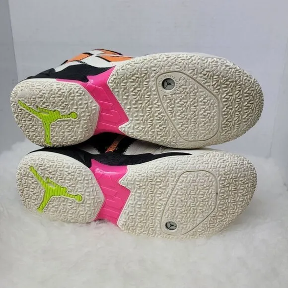 Nike Jordan Why Not Zero Mens Ivory Black Orange Fashion Sneakers Size 7