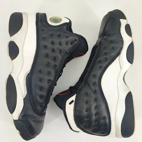 Nike Kids Air Jordan 13 Xlll Retro Black Leather Sneakers Size 7