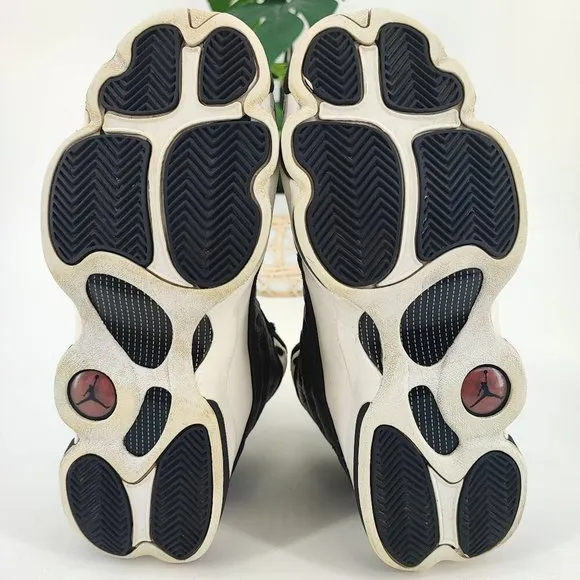 Nike Kids Air Jordan 13 Xlll Retro Black Leather Sneakers Size 7