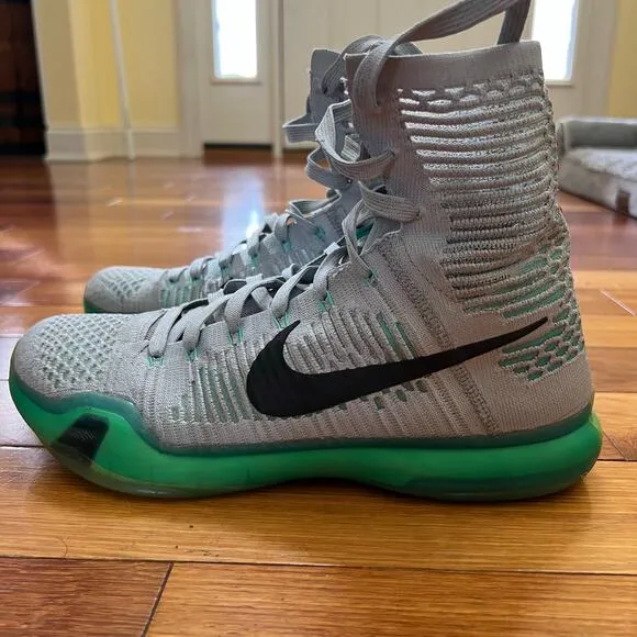 Nike Kobe X 10 Elite Size 12 Elevate Wolf Grey Retro White