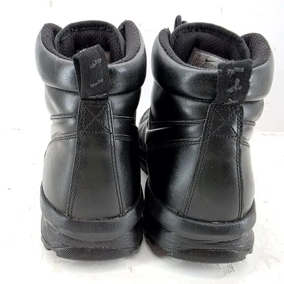Nike Manoa ACG Triple Black Leather Boots 454350-003 Mens Size 13