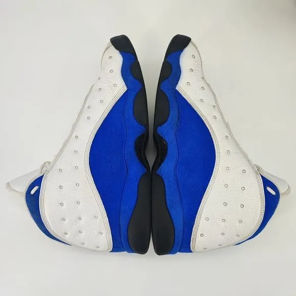 Nike Men's Air Jordan 13 Retro White Leather Sneakers Size 11.5
