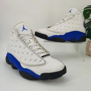 Nike Men's Air Jordan 13 Retro White Leather Sneakers Size 11.5