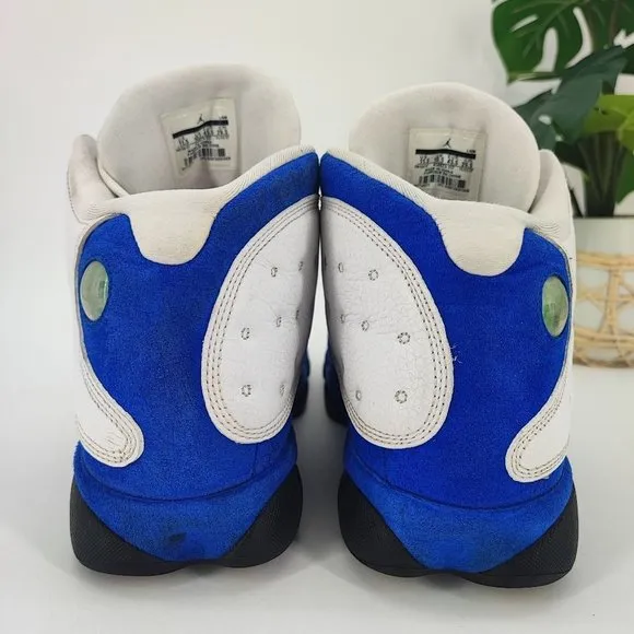 Nike Men's Air Jordan 13 Retro White Leather Sneakers Size 11.5
