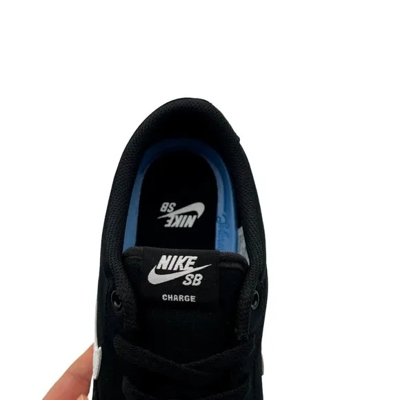 Nike Men's Canvas Skate Shoes Size 13 Black &amp; White Lace up Fashion Sneakers