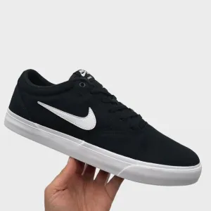 Nike Men's Canvas Skate Shoes Size 13 Black &amp; White Lace up Fashion Sneakers