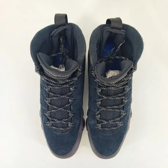 Nike Men's Jordan 9 Retro Racer Black Suede Sneakers Size 10 US