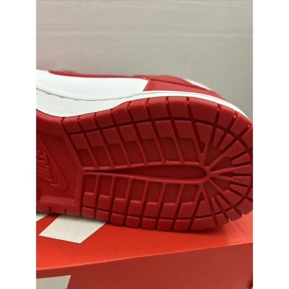 Nike‎ Men's Sz 6.5 Dunk Hi Retro White University Red Casual Sneakers -SKU #2979