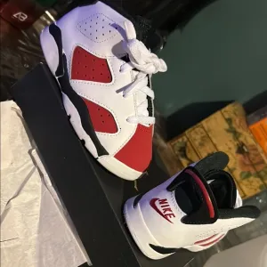 Nike Red and White Retro Sneakers