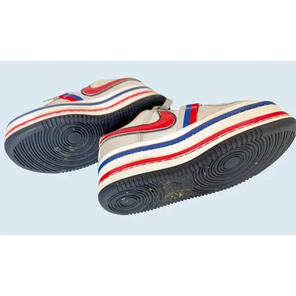 NIKE Vandel 2K Double Stack Platform Red Silver Blue Sneaker Sz 7