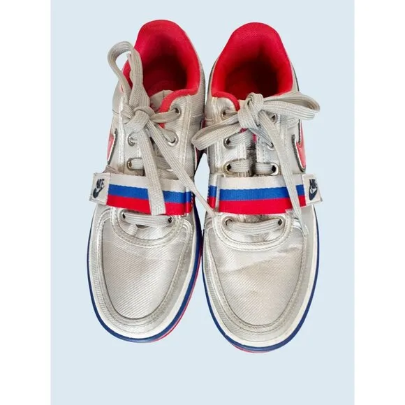 NIKE Vandel 2K Double Stack Platform Red Silver Blue Sneaker Sz 7