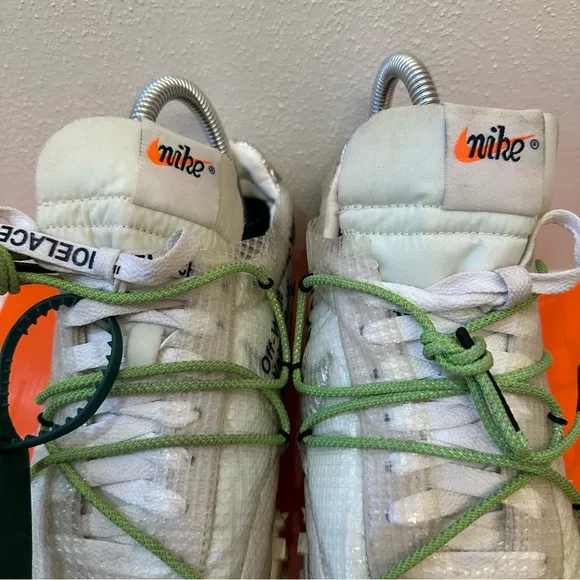Nike Waffle Racer Off‎ White Men’s 7 CD8180-100 OG Retro Green Lace Sneakers Box