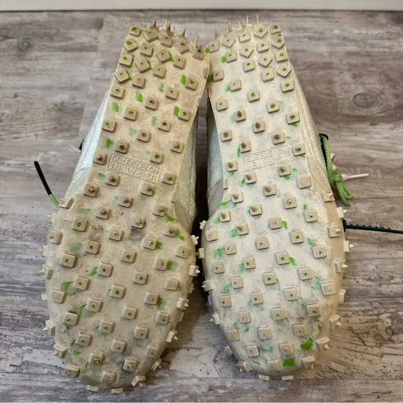 Nike Waffle Racer Off‎ White Men’s 7 CD8180-100 OG Retro Green Lace Sneakers Box