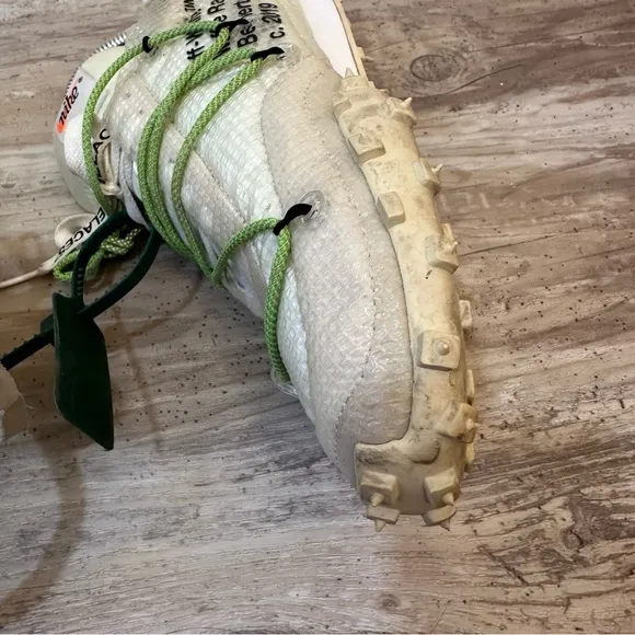 Nike Waffle Racer Off‎ White Men’s 7 CD8180-100 OG Retro Green Lace Sneakers Box